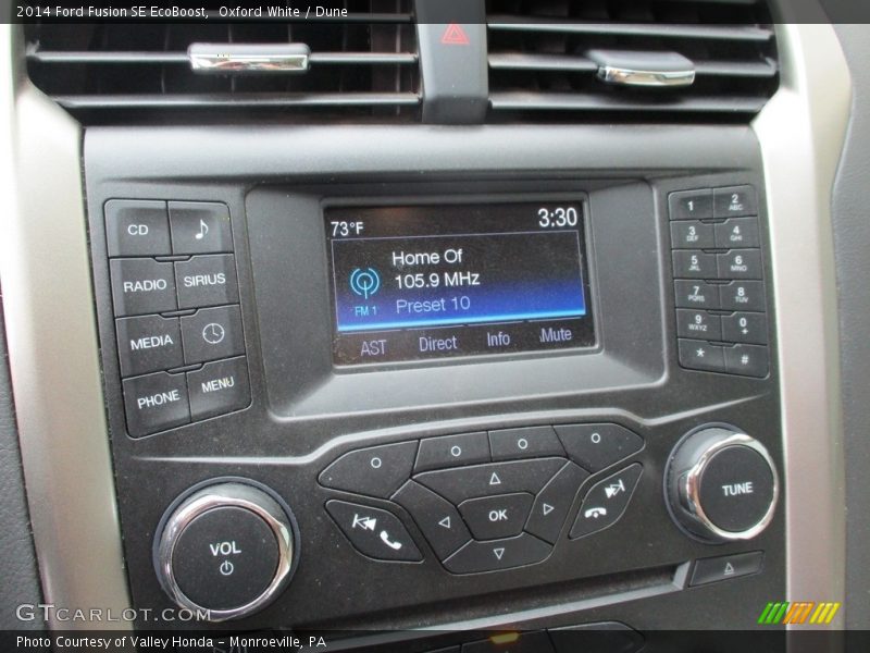 Oxford White / Dune 2014 Ford Fusion SE EcoBoost
