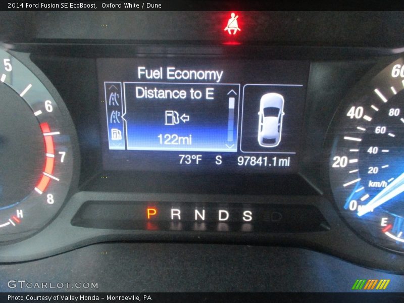 Oxford White / Dune 2014 Ford Fusion SE EcoBoost