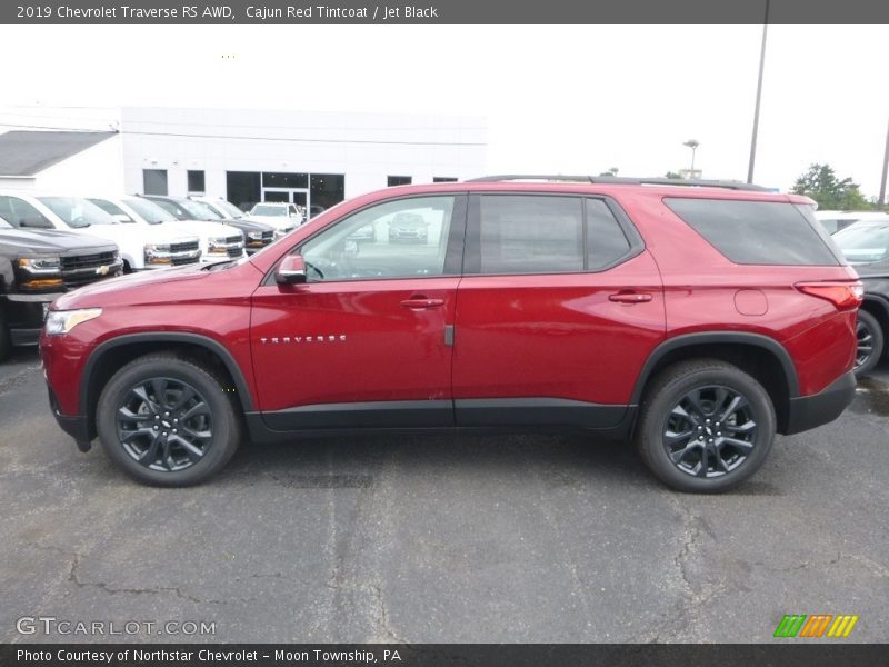 Cajun Red Tintcoat / Jet Black 2019 Chevrolet Traverse RS AWD