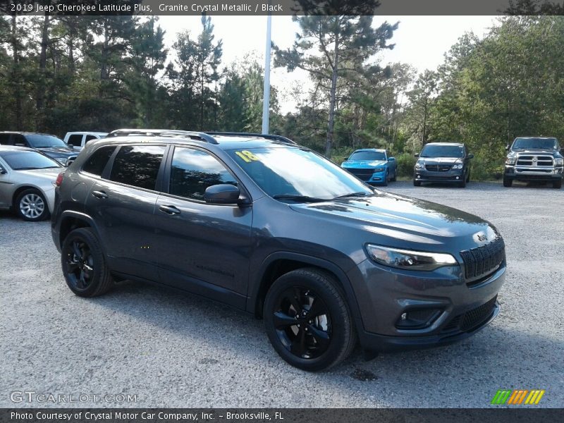 Granite Crystal Metallic / Black 2019 Jeep Cherokee Latitude Plus