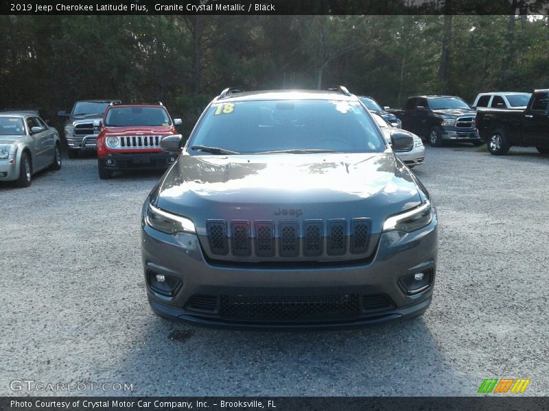 Granite Crystal Metallic / Black 2019 Jeep Cherokee Latitude Plus
