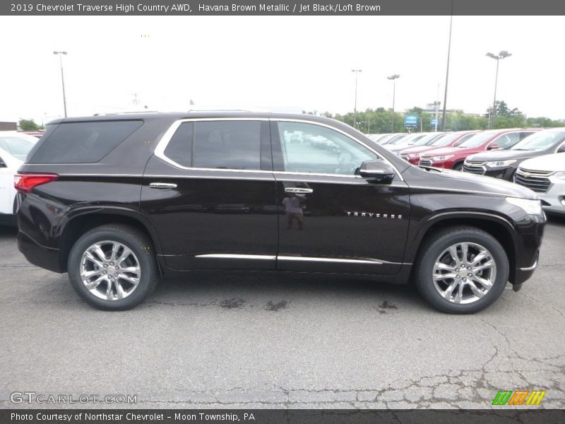 Havana Brown Metallic / Jet Black/Loft Brown 2019 Chevrolet Traverse High Country AWD