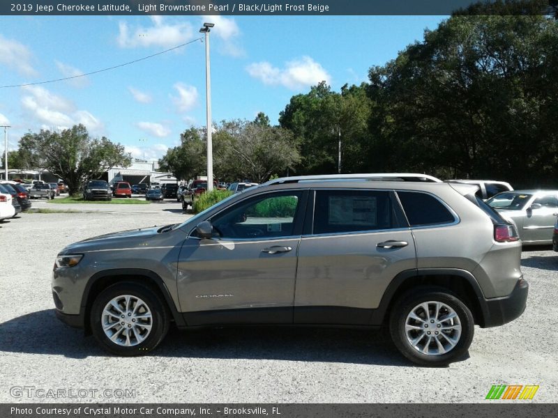 Light Brownstone Pearl / Black/Light Frost Beige 2019 Jeep Cherokee Latitude