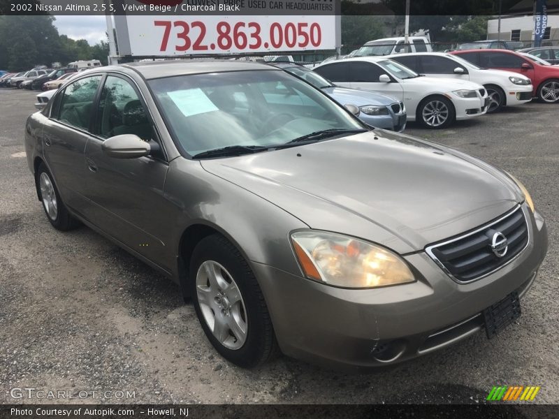 Velvet Beige / Charcoal Black 2002 Nissan Altima 2.5 S