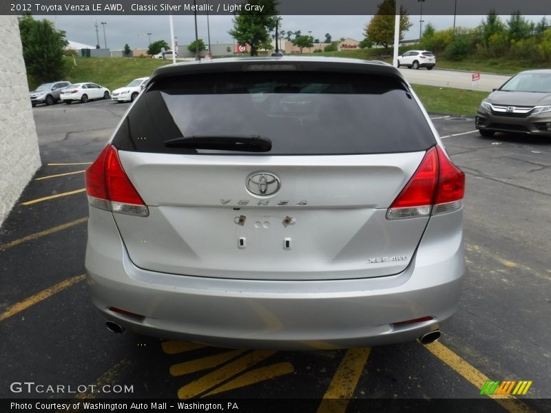 Classic Silver Metallic / Light Gray 2012 Toyota Venza LE AWD