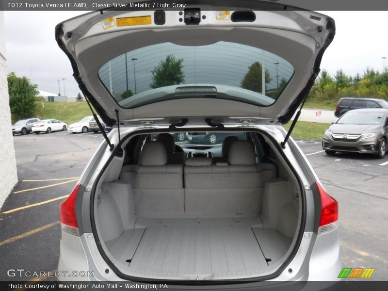 Classic Silver Metallic / Light Gray 2012 Toyota Venza LE AWD