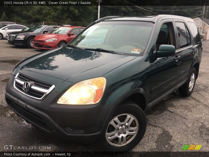 Clover Green Pearl / Saddle 2003 Honda CR-V EX 4WD