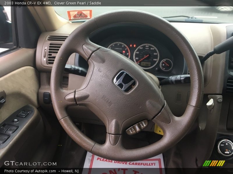 Clover Green Pearl / Saddle 2003 Honda CR-V EX 4WD