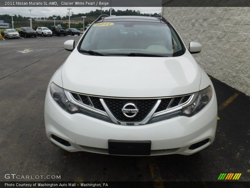 Glacier White Pearl / Beige 2011 Nissan Murano SL AWD