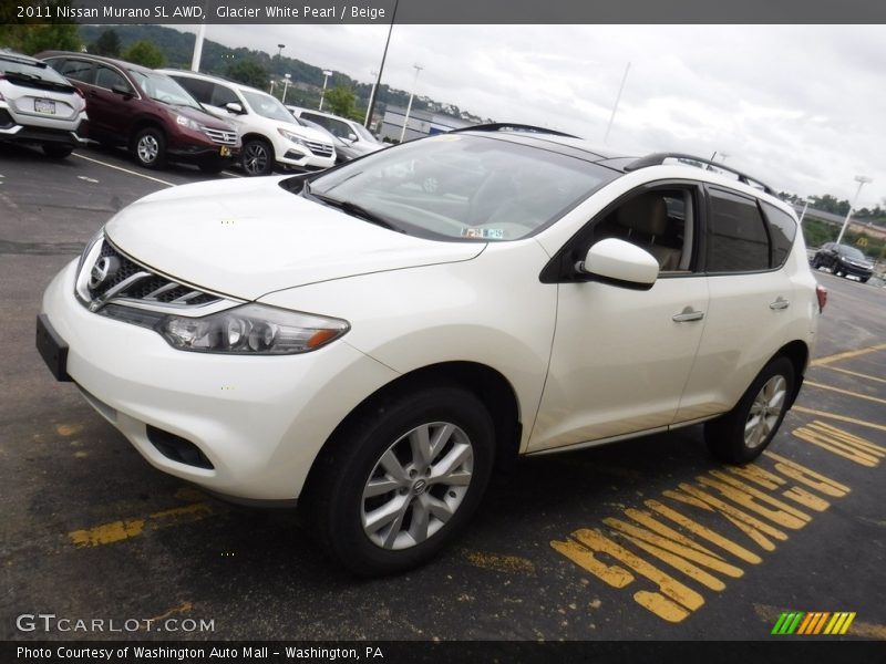 Glacier White Pearl / Beige 2011 Nissan Murano SL AWD