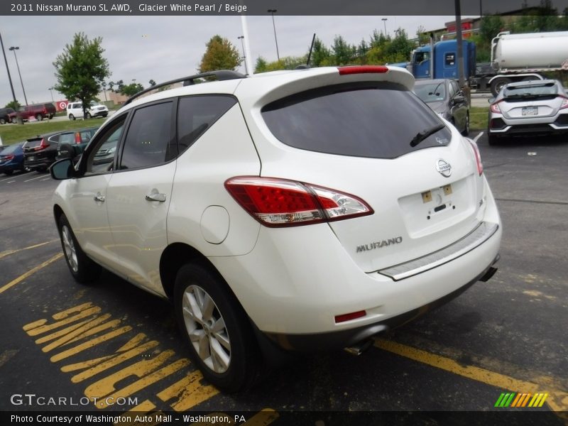 Glacier White Pearl / Beige 2011 Nissan Murano SL AWD