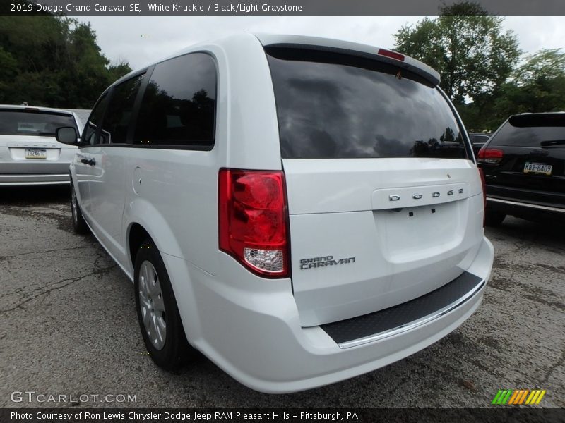 White Knuckle / Black/Light Graystone 2019 Dodge Grand Caravan SE