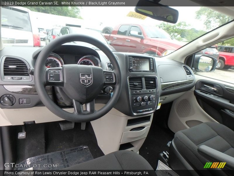 White Knuckle / Black/Light Graystone 2019 Dodge Grand Caravan SE