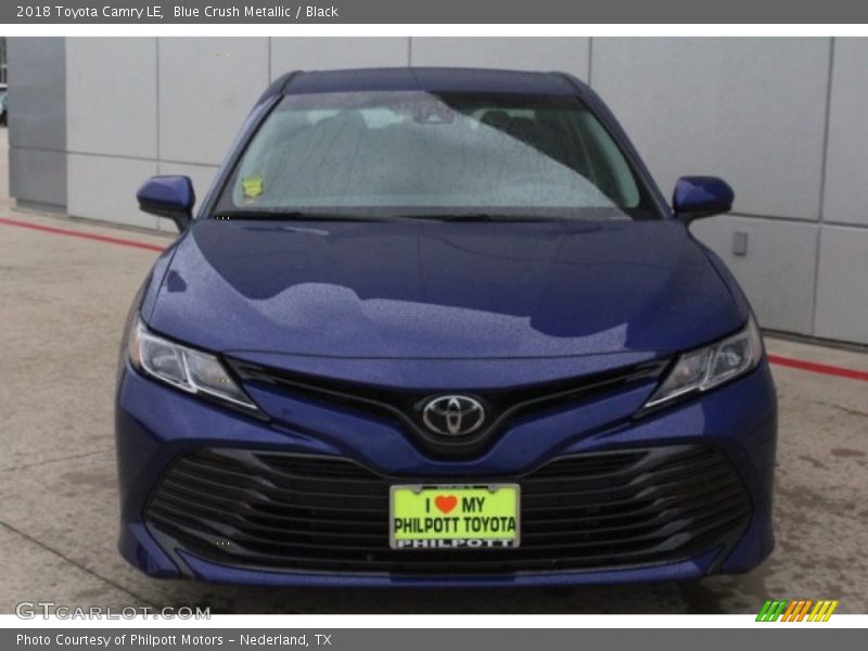 Blue Crush Metallic / Black 2018 Toyota Camry LE