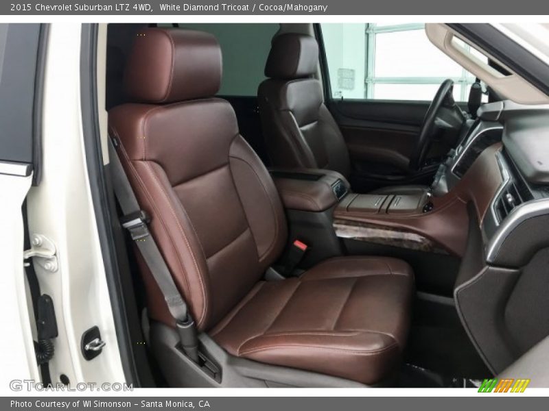 White Diamond Tricoat / Cocoa/Mahogany 2015 Chevrolet Suburban LTZ 4WD