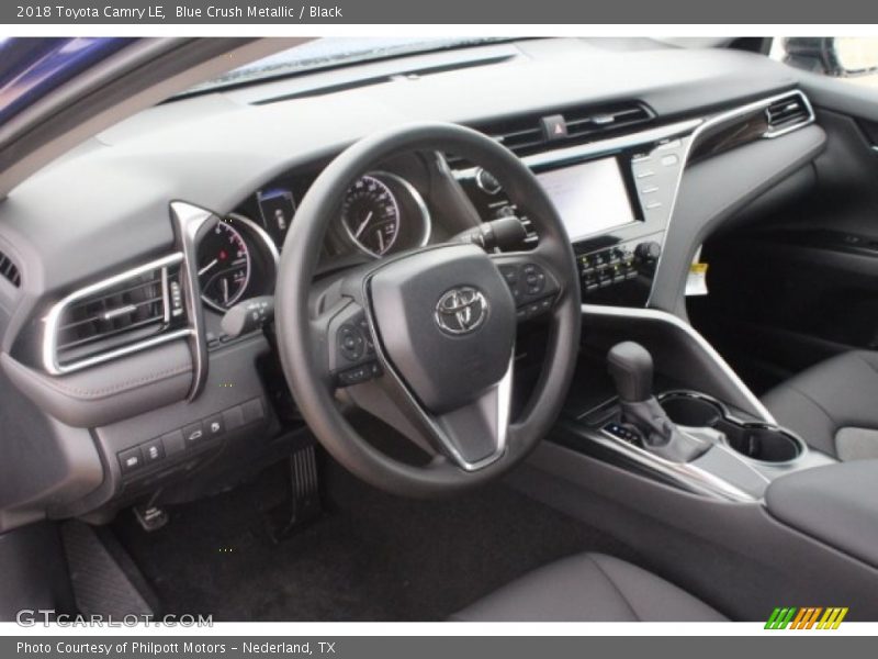 Blue Crush Metallic / Black 2018 Toyota Camry LE