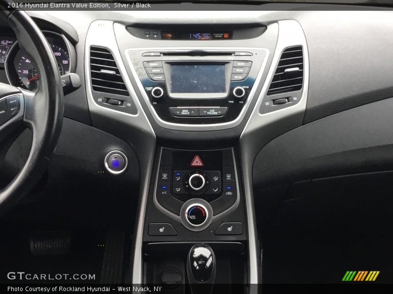Silver / Black 2016 Hyundai Elantra Value Edition