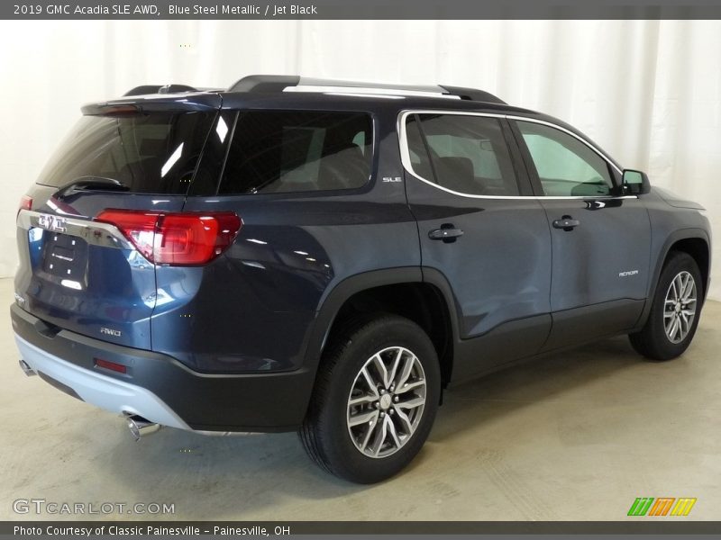 Blue Steel Metallic / Jet Black 2019 GMC Acadia SLE AWD