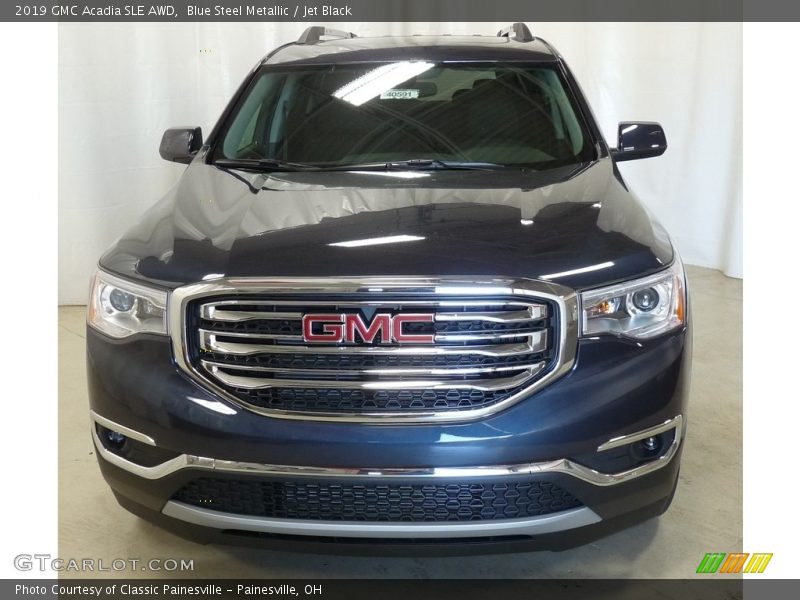 Blue Steel Metallic / Jet Black 2019 GMC Acadia SLE AWD