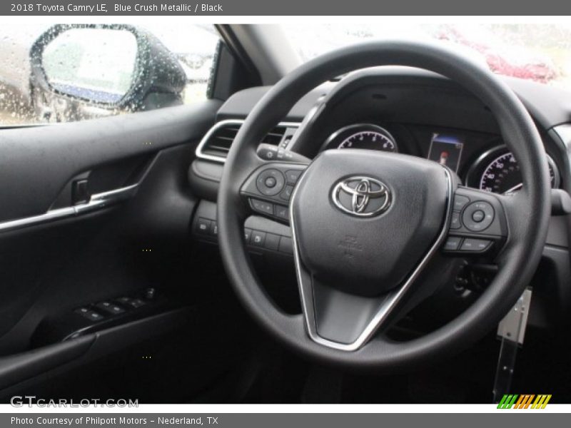 Blue Crush Metallic / Black 2018 Toyota Camry LE