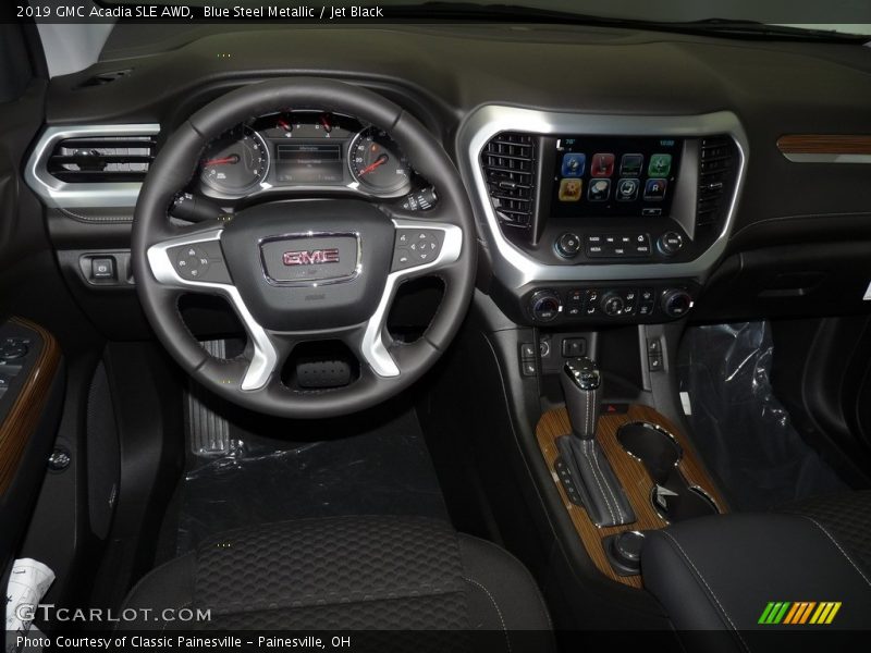 Blue Steel Metallic / Jet Black 2019 GMC Acadia SLE AWD