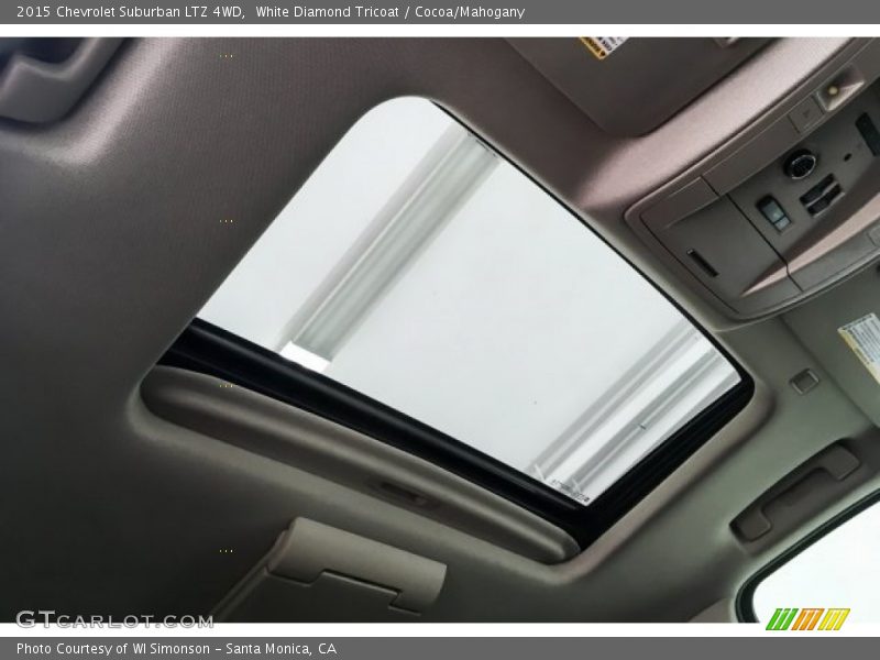 White Diamond Tricoat / Cocoa/Mahogany 2015 Chevrolet Suburban LTZ 4WD