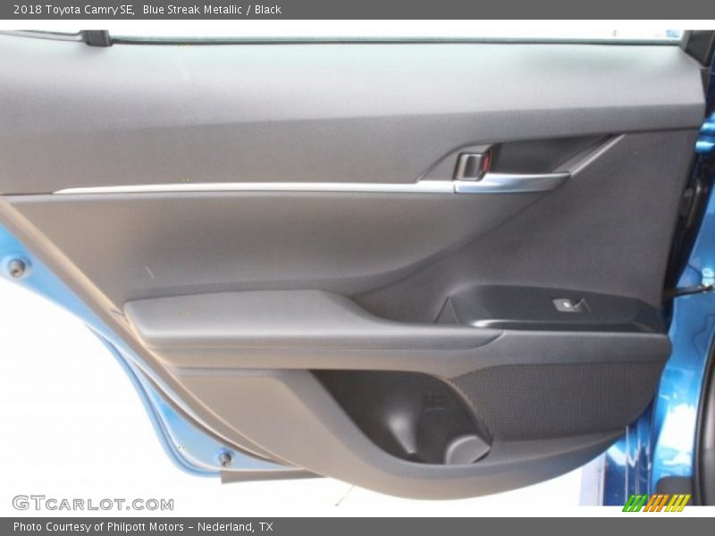 Blue Streak Metallic / Black 2018 Toyota Camry SE