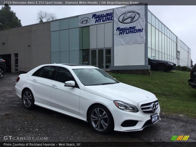 Diamond White Metallic / Silk Beige/Espresso Brown 2014 Mercedes-Benz E 350 Sport Sedan