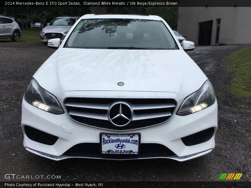 Diamond White Metallic / Silk Beige/Espresso Brown 2014 Mercedes-Benz E 350 Sport Sedan