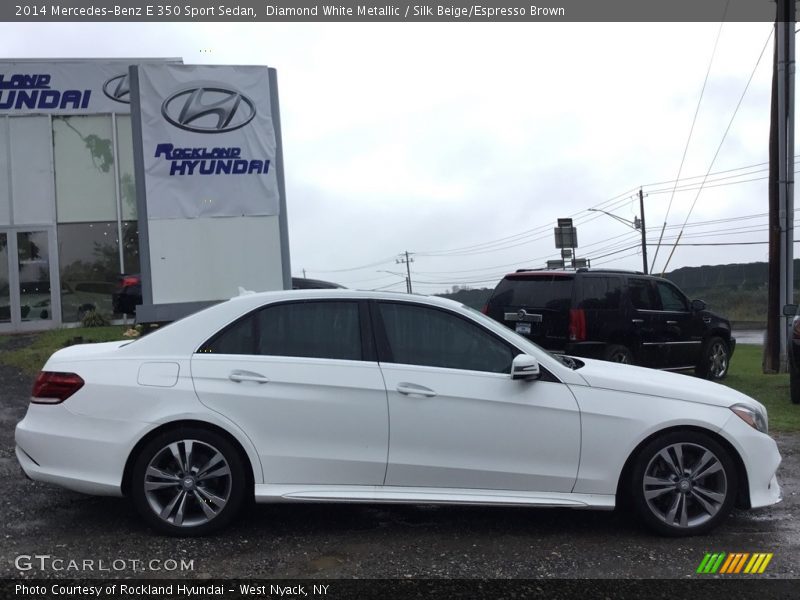 Diamond White Metallic / Silk Beige/Espresso Brown 2014 Mercedes-Benz E 350 Sport Sedan