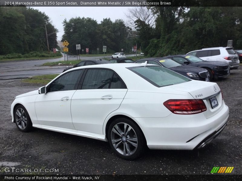 Diamond White Metallic / Silk Beige/Espresso Brown 2014 Mercedes-Benz E 350 Sport Sedan