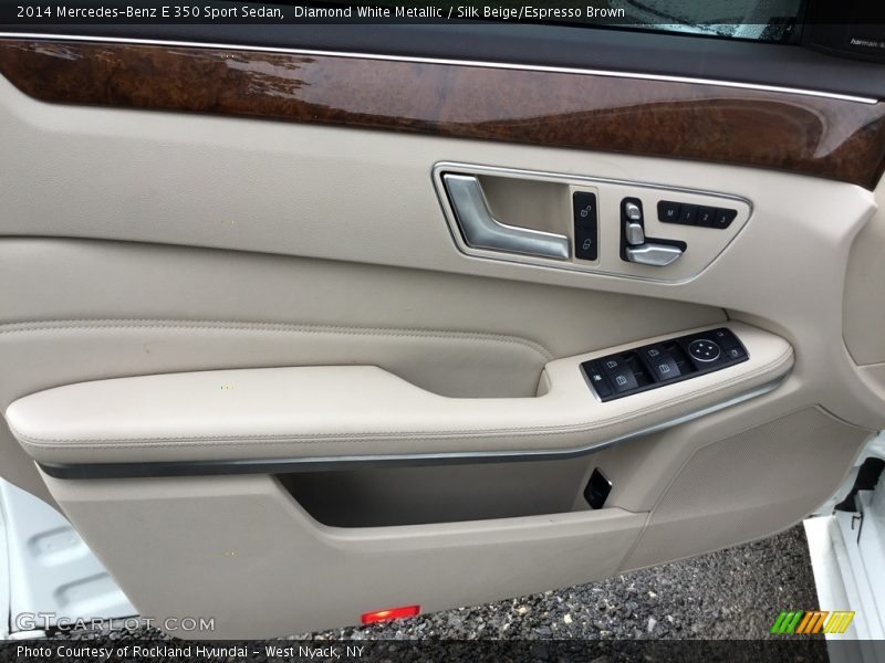 Diamond White Metallic / Silk Beige/Espresso Brown 2014 Mercedes-Benz E 350 Sport Sedan