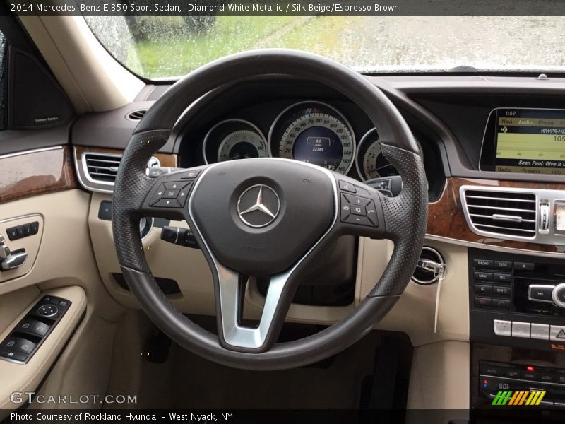 Diamond White Metallic / Silk Beige/Espresso Brown 2014 Mercedes-Benz E 350 Sport Sedan