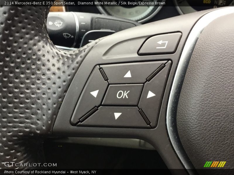 Diamond White Metallic / Silk Beige/Espresso Brown 2014 Mercedes-Benz E 350 Sport Sedan