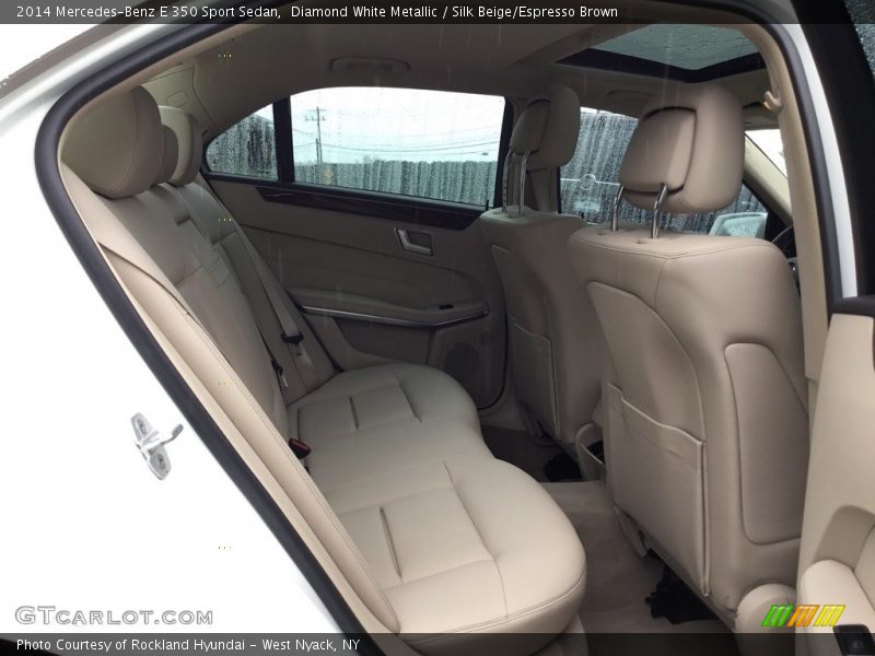 Diamond White Metallic / Silk Beige/Espresso Brown 2014 Mercedes-Benz E 350 Sport Sedan