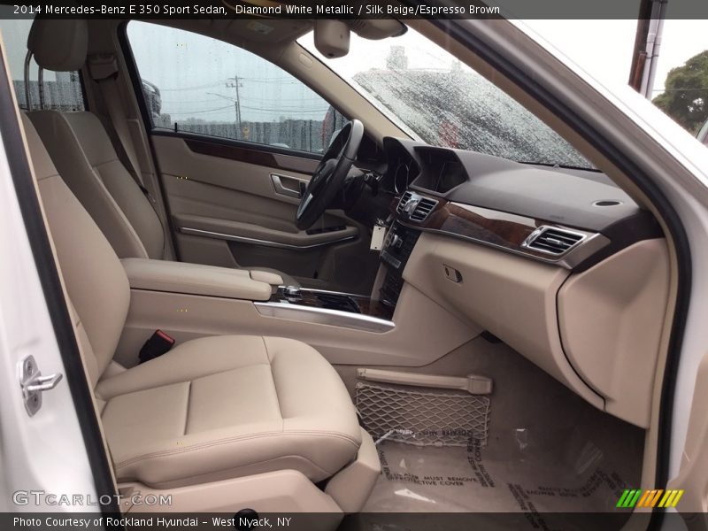 Diamond White Metallic / Silk Beige/Espresso Brown 2014 Mercedes-Benz E 350 Sport Sedan