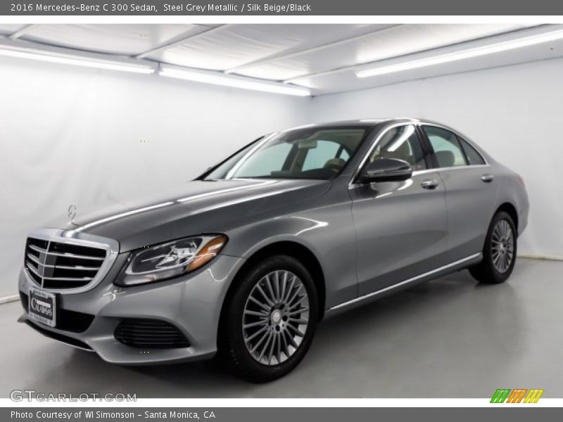 Steel Grey Metallic / Silk Beige/Black 2016 Mercedes-Benz C 300 Sedan