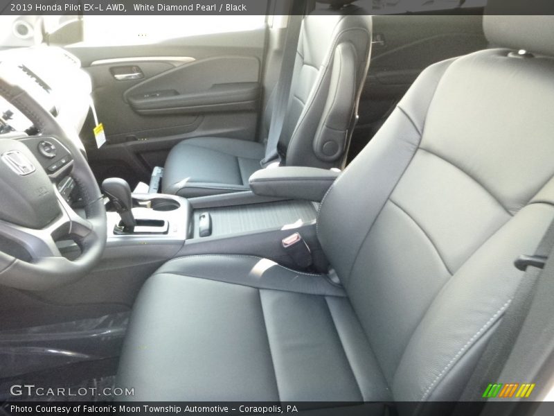 White Diamond Pearl / Black 2019 Honda Pilot EX-L AWD
