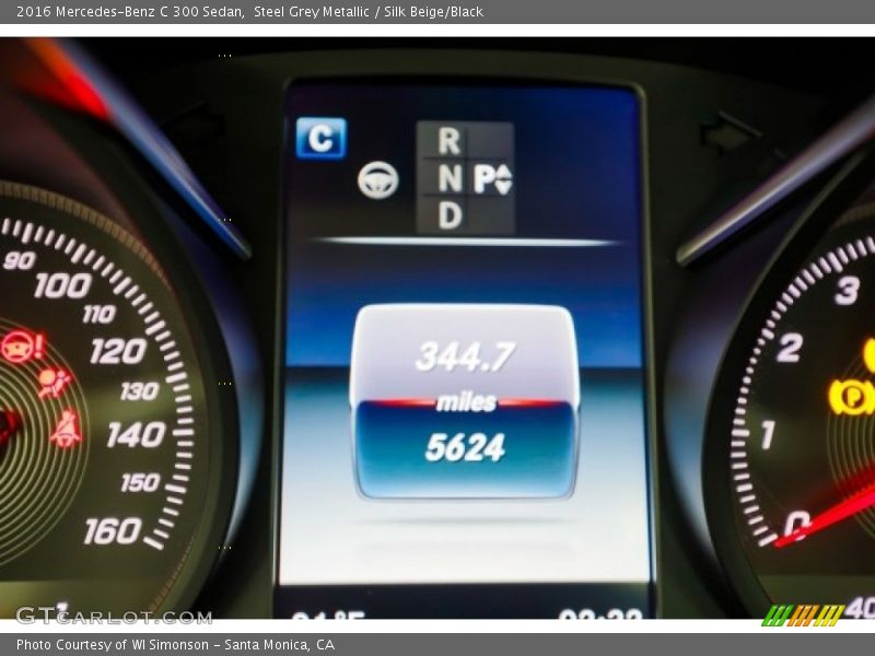 Steel Grey Metallic / Silk Beige/Black 2016 Mercedes-Benz C 300 Sedan