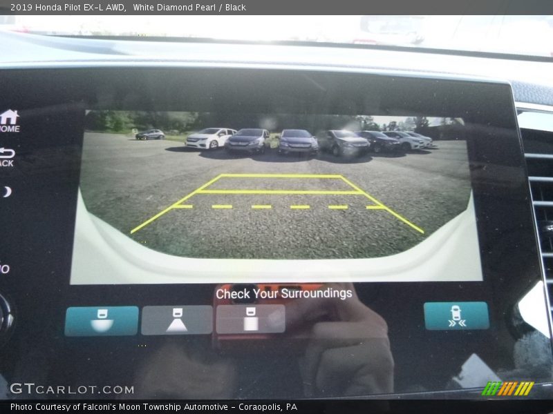 White Diamond Pearl / Black 2019 Honda Pilot EX-L AWD