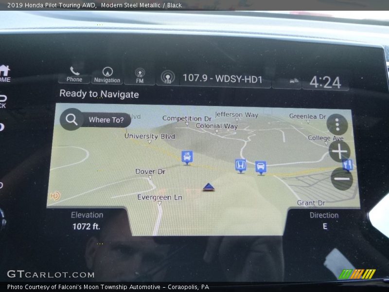 Modern Steel Metallic / Black 2019 Honda Pilot Touring AWD