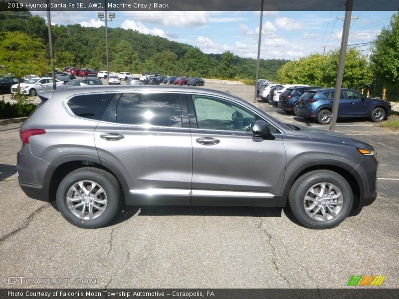 Machine Gray / Black 2019 Hyundai Santa Fe SEL AWD