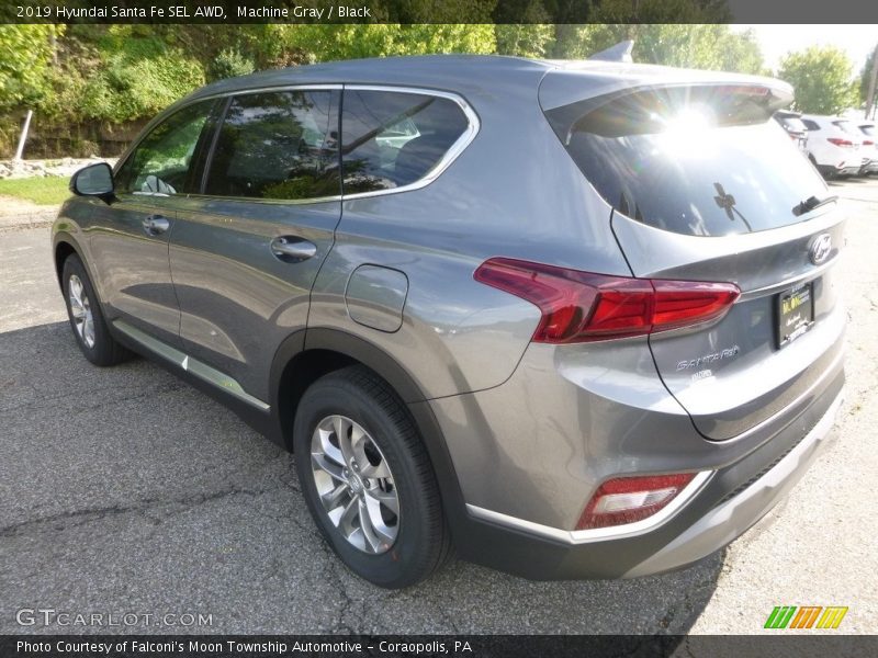 Machine Gray / Black 2019 Hyundai Santa Fe SEL AWD
