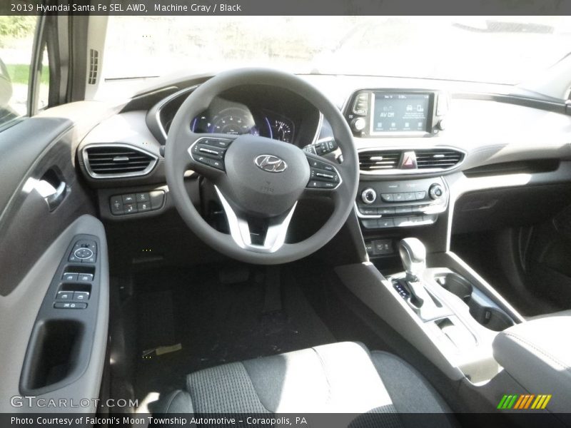 Machine Gray / Black 2019 Hyundai Santa Fe SEL AWD