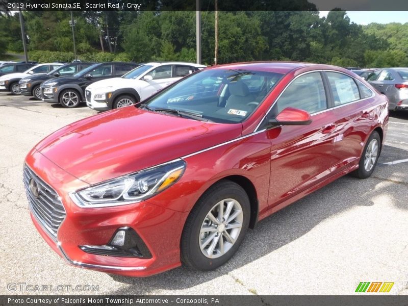 Scarlet Red / Gray 2019 Hyundai Sonata SE