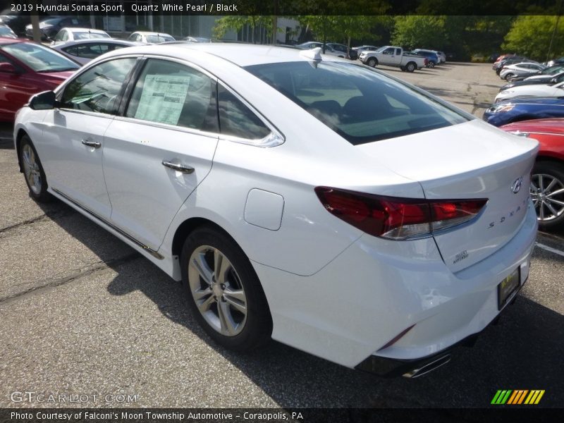 Quartz White Pearl / Black 2019 Hyundai Sonata Sport