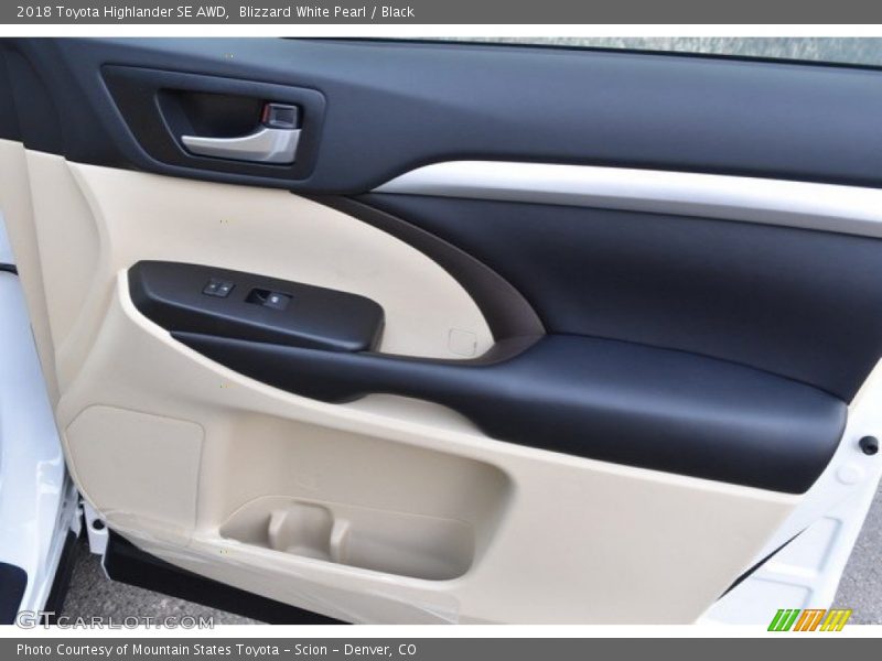 Blizzard White Pearl / Black 2018 Toyota Highlander SE AWD
