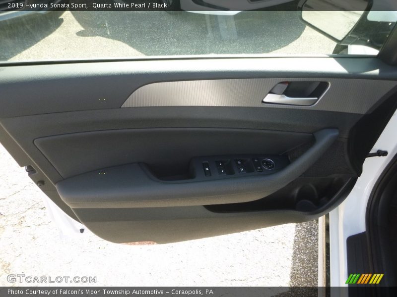 Quartz White Pearl / Black 2019 Hyundai Sonata Sport