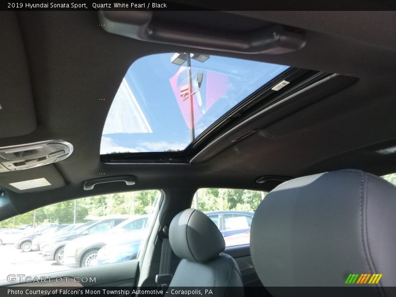 Quartz White Pearl / Black 2019 Hyundai Sonata Sport