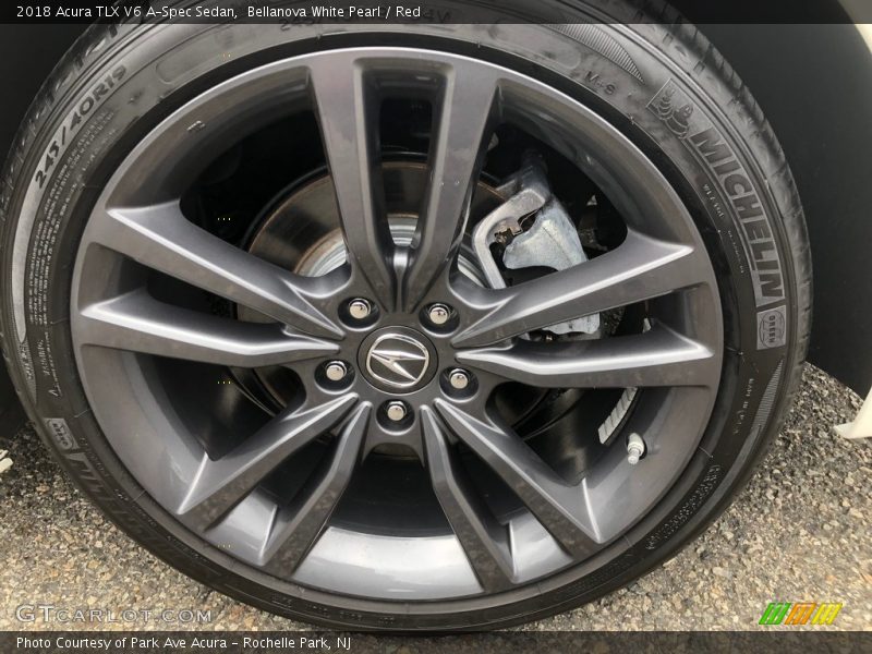 Bellanova White Pearl / Red 2018 Acura TLX V6 A-Spec Sedan